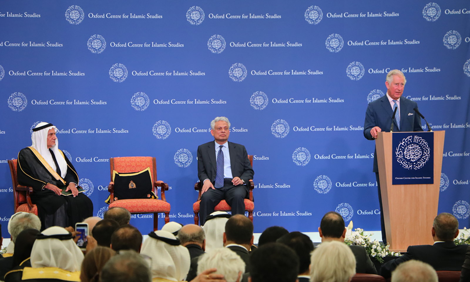 HRH The Prince of Wales gives his inaugural address.