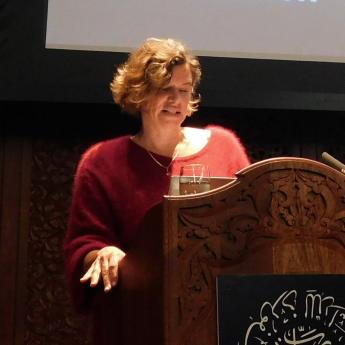 Mariana Mazzucato at the lectern